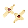 Brass Glass Pendants KK-P353-12G-03-2