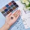 DICOSMETIC 2400Pcs 15 Colors Electroplate Glass Bead Strands EGLA-DC0001-09-3