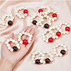 Wooden Beaded Napkin Rings AJEW-FH00004-3