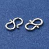 925 Sterling Silver S Shape Clasps STER-K177-07C-S-2