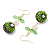 Glass Seed Beaded Dangle Earrings EJEW-MZ00322-4