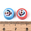 Printed Handmade Polymer Clay Beads CLAY-T022-12E-3
