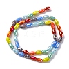 Electraoplate & Gradient Color Glass Beads Strands LAMP-M023-04B-3