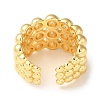 Rack Plating Brass Open Cuff Rings for Women RJEW-M162-11G-3