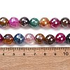 Electroplated Natural Agate Beads Strands G-B191-A07-10mm-11-5