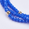 Glass Multi-strand Bracelets BJEW-I237-01A-2