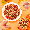 Thanksgiving Day Theme 1500Pcs 5 Colors Opaque Acrylic Beads MACR-SP0001-01A-03-6