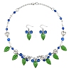 304 Stainless Steel Necklaces & Hoop Earring Sets SJEW-YW00001-1