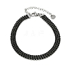 304 Stainless Steel Rhinestone Cup Chain Bracelets for Women BJEW-Z143-23P-02-4