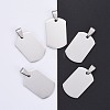 304 Stainless Steel Big Pendants STAS-TAG0001-30-1