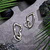 2Pcs Alloy Spring Gate Rings FIND-UN0010-11P-2