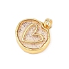 Transparent Epoxy Resin Brass Pendants KK-B163-01G-02-2