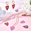 12Pcs 3 Colors Leopard Print Alloy with Acrylic Pendants FIND-SC0021-91-4