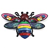 Rainbow Bee Enamel Pins JEWB-U011-01C-1