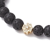 Natural Lava Rock Round Beads Stretch Bracelets BJEW-JB11829-3
