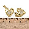 Brass Micro Pave Cubic Zirconia Pendants KK-I358-068G-01-3