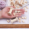 250 Pcs 2 Styles Wooden Empty Spools WOOD-TA0001-58-7