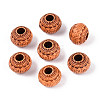 Imitation Wood Acrylic European Beads X-SACR-Q186-13-1