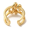 Spiral Rack Plating Brass Cuff Rings for Women RJEW-G323-01G-3