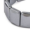 Rectangle Terahertz Stone Beaded Stretch Bracelets for Women Men BJEW-H590-05C-2