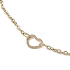 304 Stainless Steel Heart Link Chains Anklets AJEW-A057-09A-G-2