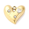 PVD Vacuum Plating 304 Stainless Steel Rhinestone Pendants STAS-S163-37G-1