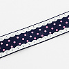 Single Face Polka Dot Printed Polyester Grosgrain Ribbon OCOR-S028-9mm-05-1