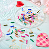 100Pcs Two Tone Acrylic Beads MACR-TA0002-80-5
