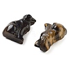 Natural Tiger Eye Carved Dog Figurines DJEW-L023-A04-2