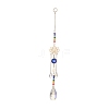 Glass Teardrop Window Hanging Suncatchers HJEW-JM00937-2