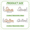 40Pcs 4 Styles Alloy Rhinestone Cabochons FIND-WR0012-98-2