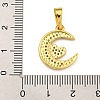 Rack Plating Brass Micro Pave Cubic Zirconia Pendants KK-U035-05G-3