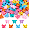  56Pcs 7 Colors Spray Painted Alloy Beads FIND-TA0002-99-1