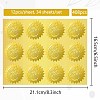 34 Sheets Self Adhesive Gold Foil Embossed Stickers DIY-WH0509-046-2