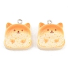 Opaque Resin Imitation Bread Pendants RE-CBA1F11-03P-1
