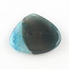 Dyed Teardrop Natural Crackle Agate Pendants G-R275-247-2