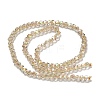 Electroplate Glass Beads Strands GLAA-Q105-02-07-4
