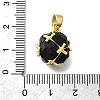 Rhinestone Brass Pendants KK-D295-03G-3