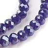 Electroplate Glass Beads Strands X-GLAA-K027-PL-A06-3