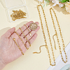 4Pcs 4 Sizes 304 Stainless Steel Paperclip Chain Necklaces NJEW-GA00001-3