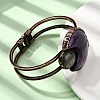 Natural Amethyst & Labradorite Bangles for Women BJEW-A043-01R-03-3