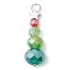Christmas Theme Brass & Glass Pendants PALLOY-JF02997-1