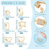 Brass Micro Pave Clear Cubic Zirconia Screw Carabiner Lock Charms ZIRC-TA0001-13G-3