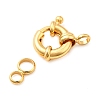 Brass Spring Ring Clasps X-KK-D407-01G-B-2
