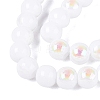 Electroplate Opaque Glass Beads Strands EGLA-Q132-6MM-01C-01-3