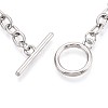 201 Stainless Steel Cable Chain Bracelets for Men Women BJEW-N036-01P-3