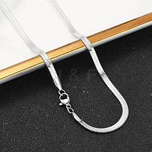 Non-Tarnish 304 Stainless Steel Snake Chain Necklaces NJEW-F195-01B-P