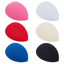 CHGCRAFT 6Pcs 6 Colors EVA Cloth Teardrop Fascinator Hat Base for Millinery AJEW-CA0002-78