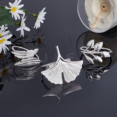 10 Pcs 5 Styles Alloy Napkin Rings AJEW-GF0002-72P-1