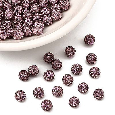 Polymer Clay Rhinestone Beads RB-A053-4mm-10-1